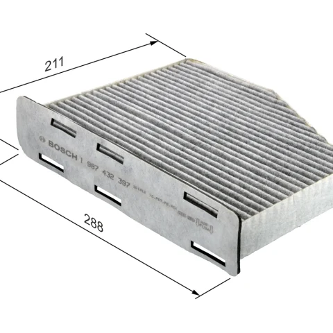 Filtru, aer habitaclu BOSCH 1 987 432 397 — SKODA OCTAVIA II (1Z3) 1.9 TDI 2009
