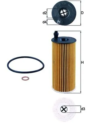 Filtru ulei MAHLE OX 404D — BMW X5 (F15, F85) xDrive 30 d 2018