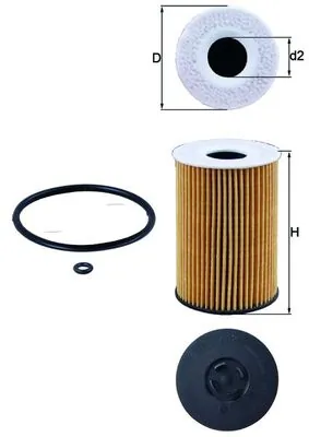 Filtru ulei MAHLE OX 787D — AUDI A6 C7 (4G2, 4GC) 2.0 TDI 2015