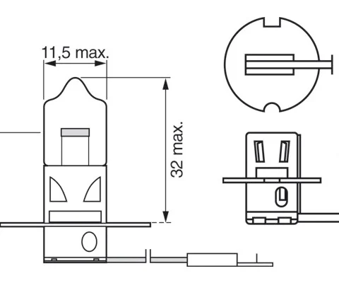 Bec, far faza lunga BOSCH 1 987 302 802 — Dacia Logan