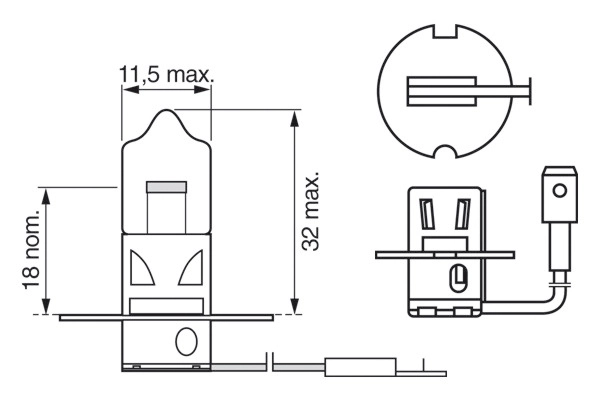 Bec, far faza lunga BOSCH 1 987 302 802 — Dacia Logan