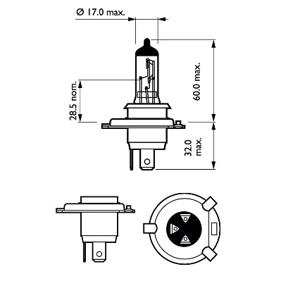 Bec, far faza lunga PHILIPS 12342VPS2 — Dacia Logan