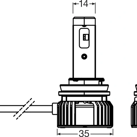 Bec, proiector ceata ams-OSRAM 64211DWNBSM-ECE-2HB — Dacia Logan
