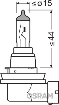 Bec, proiector ceata ams-OSRAM 64219L+ — Dacia Logan