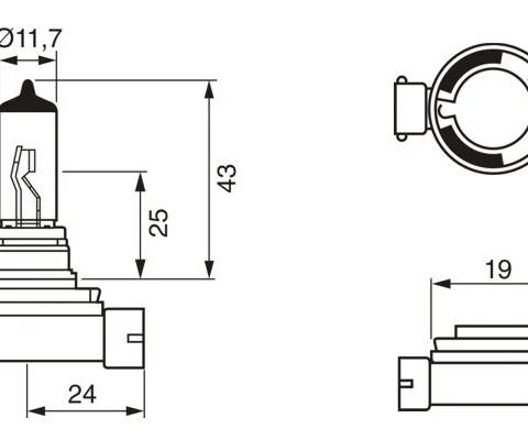 Bec, proiector ceata BOSCH 1 987 301 340 — Dacia Logan