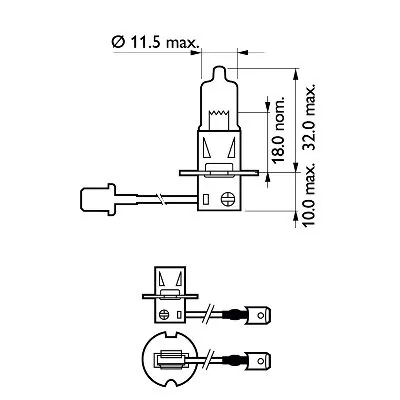Bec, proiector ceata PHILIPS 12336PRB1 — VW Passat