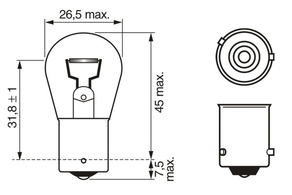 Bec, semnalizator BOSCH 1 987 301 025 — VW TOURAN (1T1, 1T2) 2.0 TDI 2005
