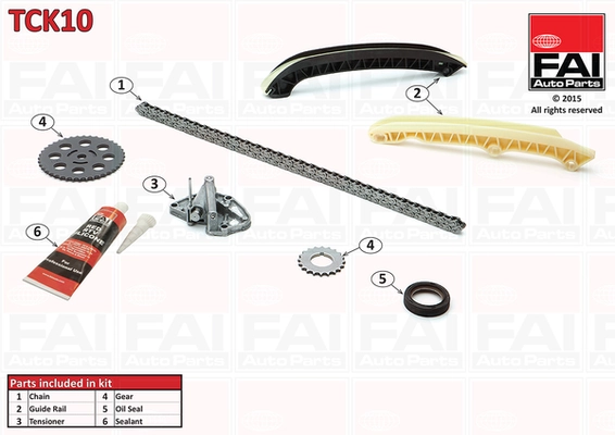 chit lant de distributie FAI AutoParts TCK10 — Skoda Fabia