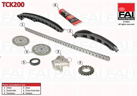 chit lant de distributie FAI AutoParts TCK200 — Skoda Fabia