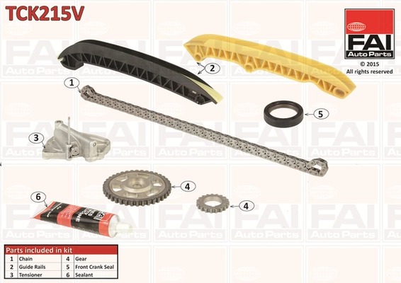 chit lant de distributie FAI AutoParts TCK215 — Skoda Fabia