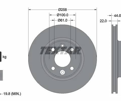 Disc frana TEXTAR 92255203 — Dacia Logan
