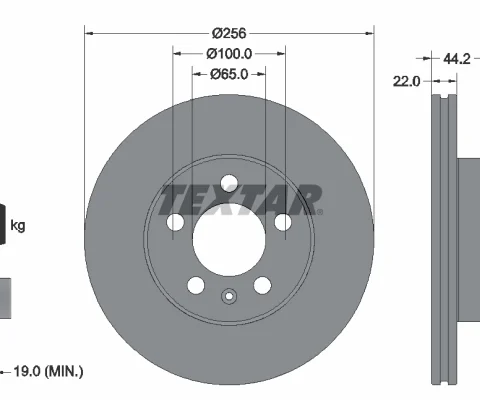 Disc frana TEXTAR 92303803 — Skoda Fabia