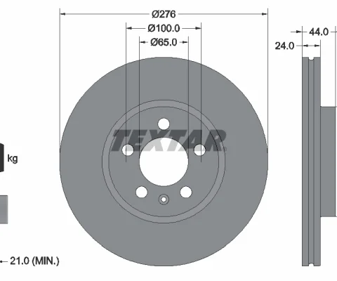 Disc frana TEXTAR 92313703 — Skoda Fabia