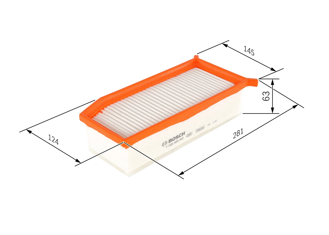 Filtru aer BOSCH F 026 400 343 — Dacia Logan