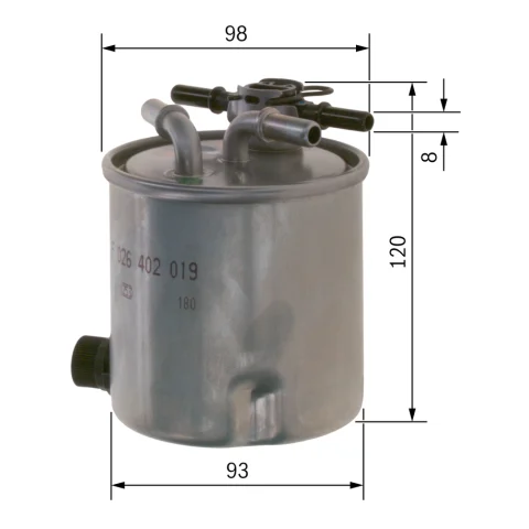 filtru combustibil BOSCH F 026 402 019 — Dacia Logan