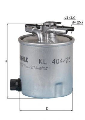 filtru combustibil MAHLE KL 404/25 — Dacia Logan
