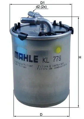 filtru combustibil MAHLE KL 778 — Skoda Fabia