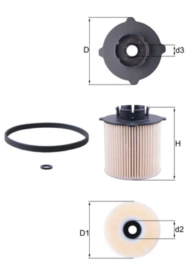 filtru combustibil MAHLE KX 265D — OPEL ASTRA J Sports Tourer (P10) 1.7 CDTI (35) 2013