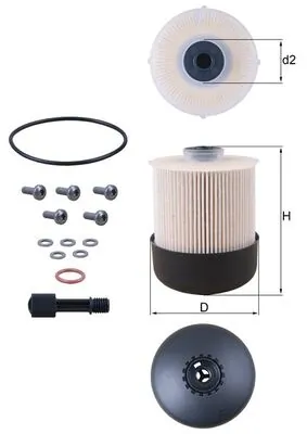 filtru combustibil MAHLE KX 338/26D — DACIA LOGAN II 1.5 dCi / Blue dCi 75 2018