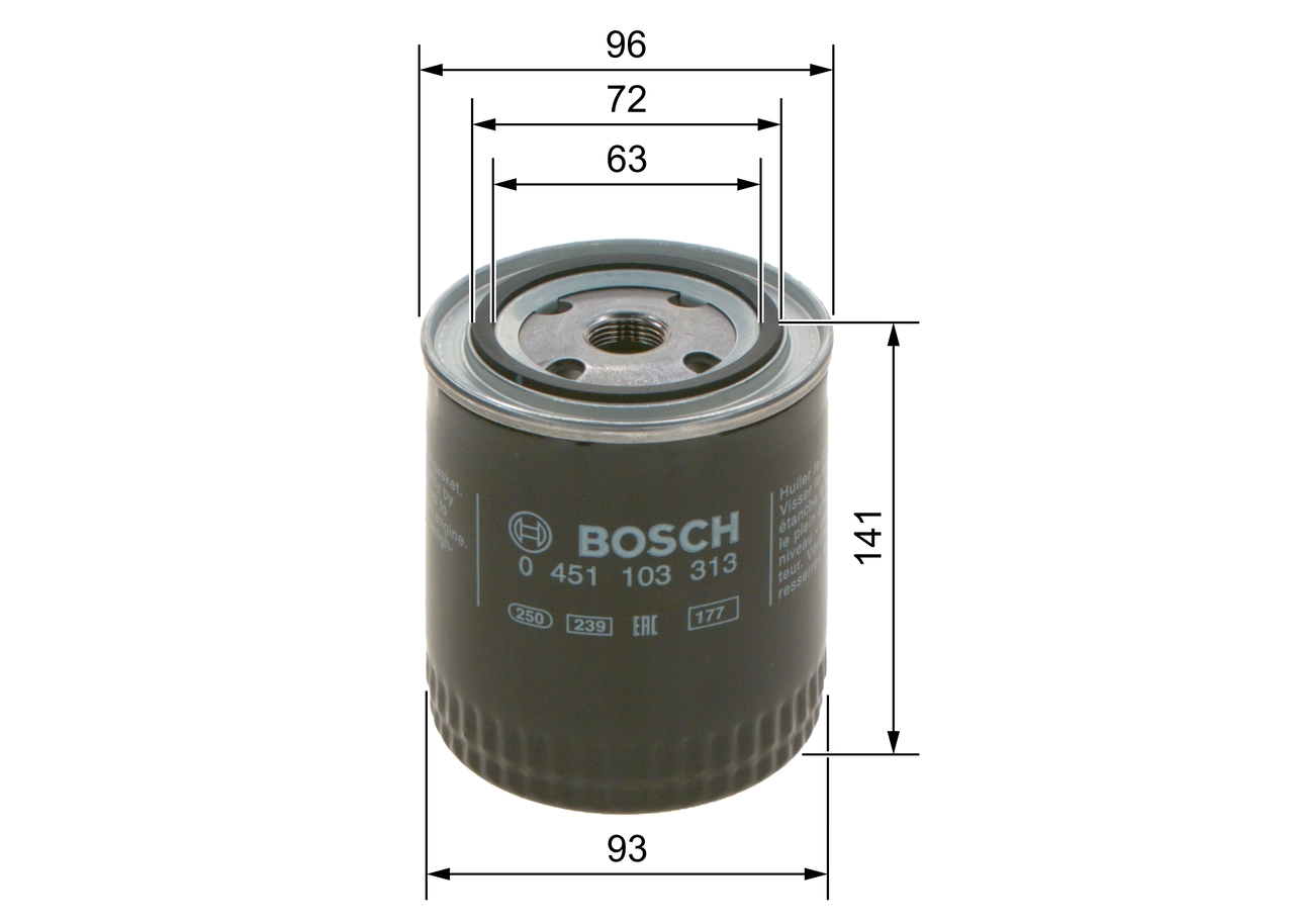 Filtru ulei BOSCH 0 451 103 313 — VW Passat
