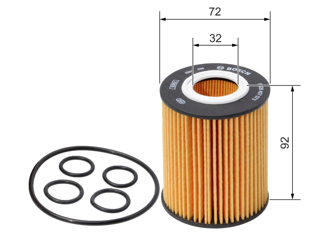 Filtru ulei BOSCH F 026 407 073 — OPEL ASTRA J Sports Tourer (P10) 1.7 CDTI (35) 2013