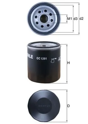 Filtru ulei MAHLE OC 1291 — Skoda Fabia