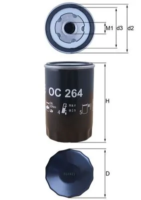 Filtru ulei MAHLE OC 264 — VW Passat