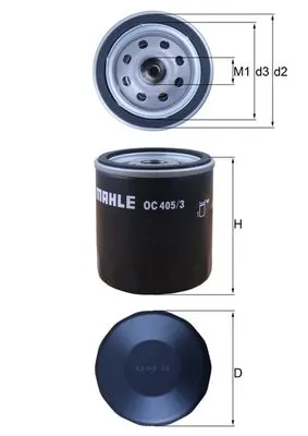 Filtru ulei MAHLE OC 405/3 — OPEL ASTRA H GTC (A04) 1.6 (L08)