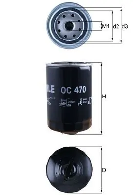 Filtru ulei MAHLE OC 470 — VW Passat