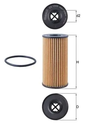 Filtru ulei MAHLE OX 1308D — Dacia Logan