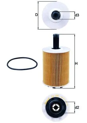 Filtru ulei MAHLE OX 188D — VW Passat