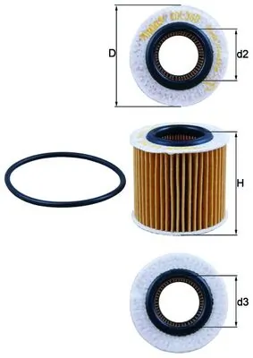 Filtru ulei MAHLE OX 360D — Skoda Fabia