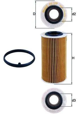 Filtru ulei MAHLE OX 379D — VW Passat