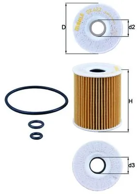 Filtru ulei MAHLE OX 422D — Skoda Fabia