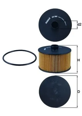 Filtru ulei MAHLE OX 968D — Dacia Logan