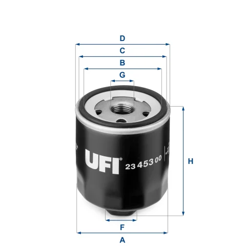 Filtru ulei UFI 23.453.00 — Skoda Fabia