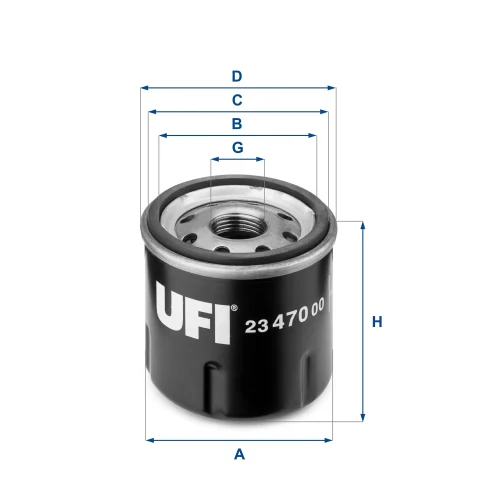 Filtru ulei UFI 23.470.00 — Dacia Logan