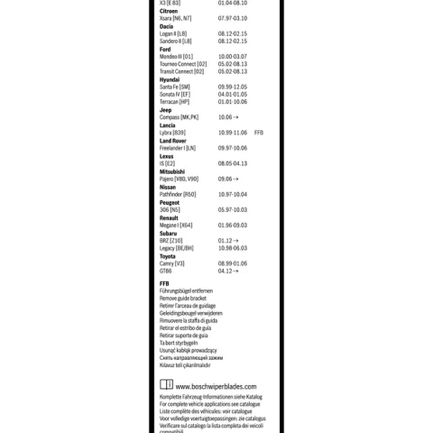 lamela stergator BOSCH 3 397 118 905 — Dacia Logan