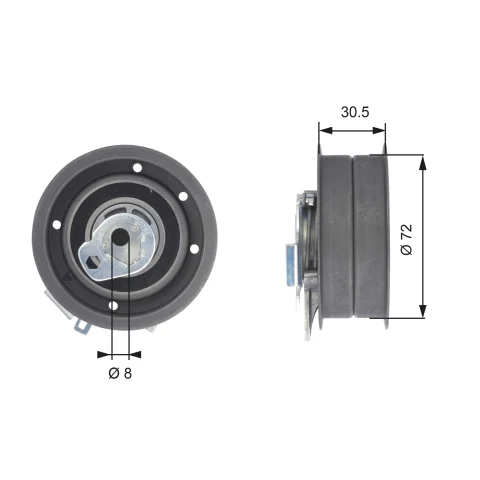 rola intinzator,curea distributie GATES T43010 — VW Passat