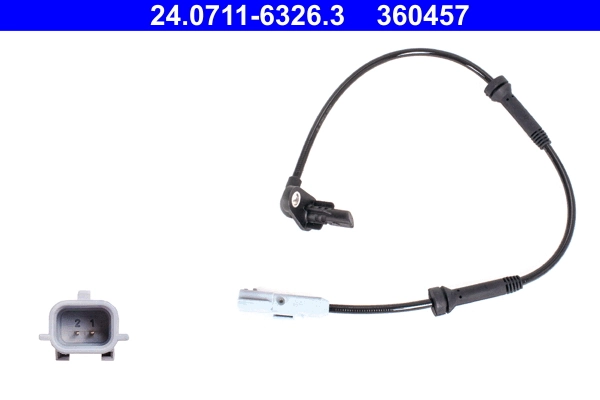 senzor,turatie roata ATE 24.0711-6326.3 — Dacia Logan