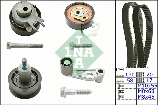 Set curea de distributie Schaeffler INA 530 0089 10 — Skoda Fabia