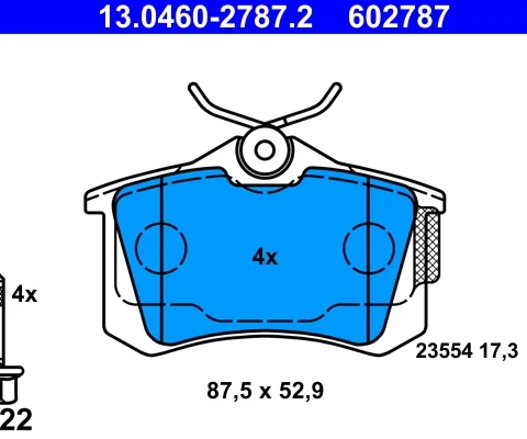 set placute frana,frana disc ATE 13.0460-2787.2 — VW Passat