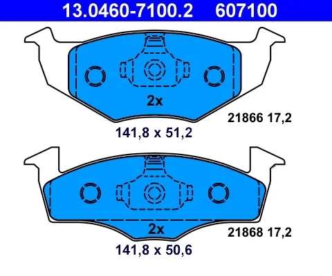 set placute frana,frana disc ATE 13.0460-7100.2 — Skoda Fabia