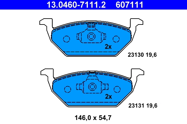 set placute frana,frana disc ATE 13.0460-7111.2 — Skoda Fabia
