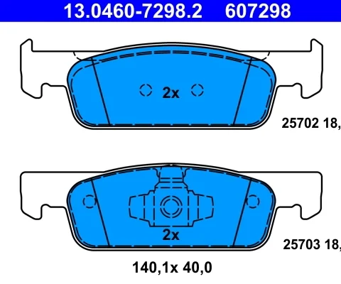 set placute frana,frana disc ATE 13.0460-7298.2 — Dacia Logan