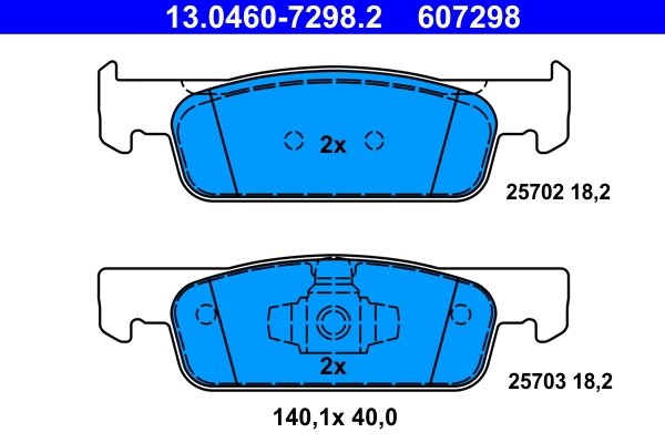 set placute frana,frana disc ATE 13.0460-7298.2 — Dacia Logan