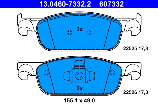 set placute frana,frana disc ATE 13.0460-7332.2 — Dacia Logan