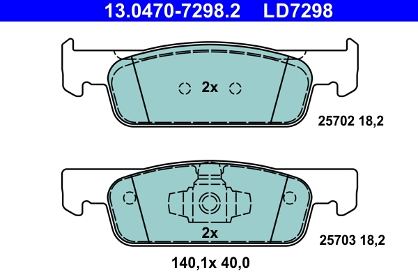 set placute frana,frana disc ATE 13.0470-7298.2 — Dacia Logan