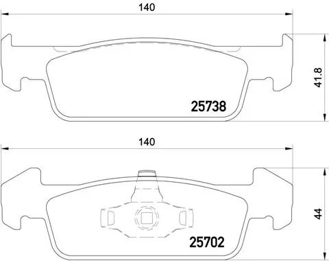 set placute frana,frana disc BREMBO P 68 060 — Dacia Logan