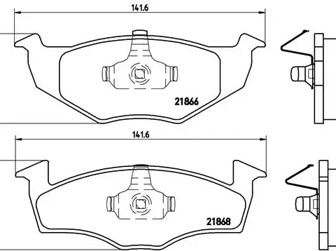 set placute frana,frana disc BREMBO P 85 025 — Skoda Fabia